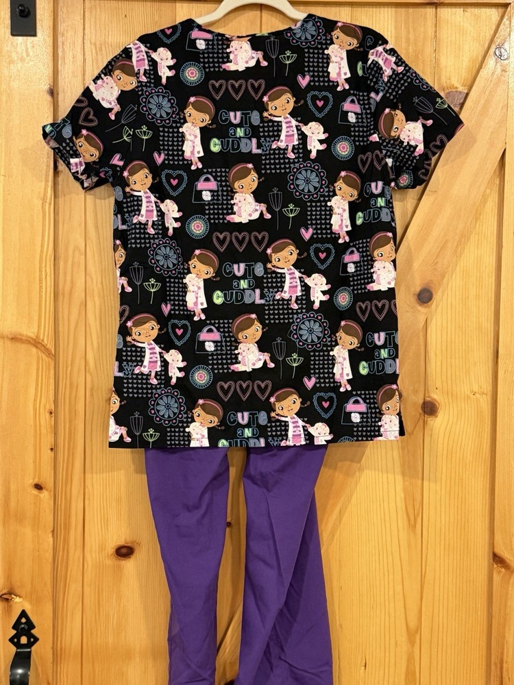 Doc McStuffins Scrubs Set Top and Pants Size M