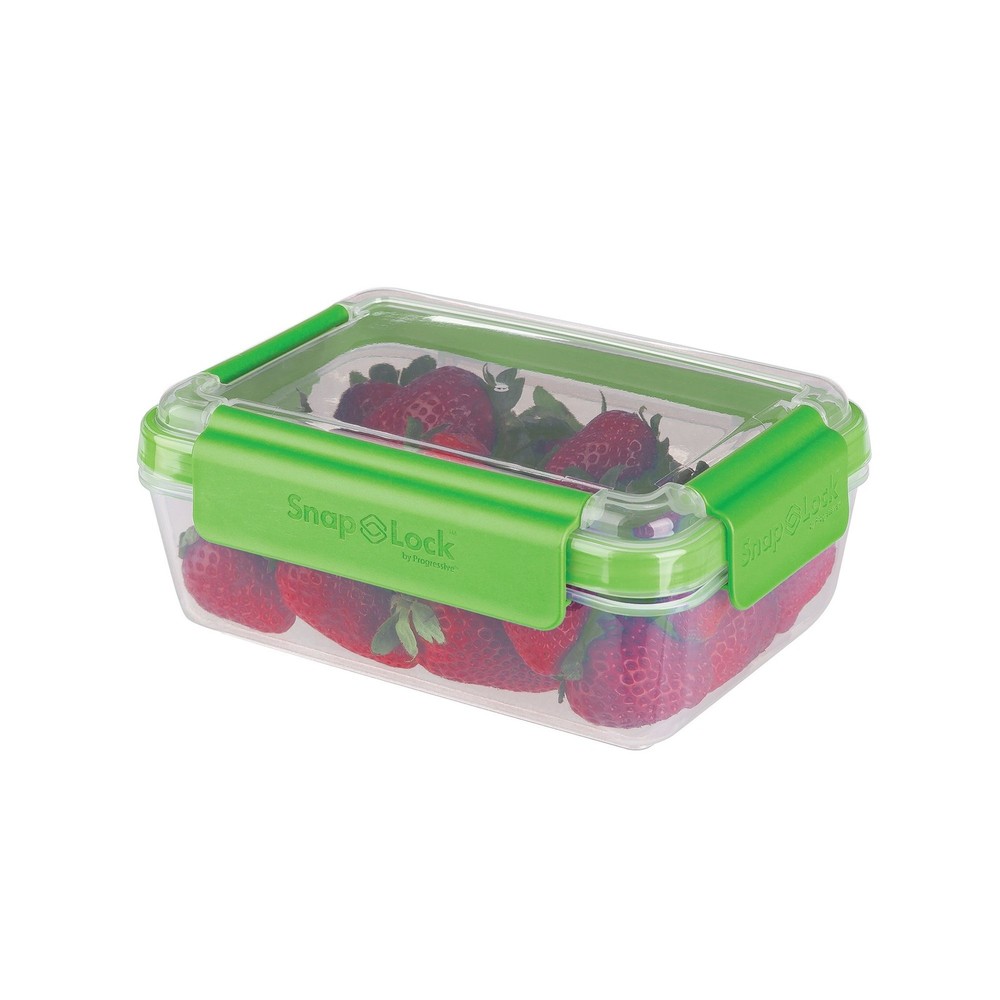 SnapLock by 4-Cup Storage Container - Green, Easy-To-Open, Leak-Proof Silicon...
