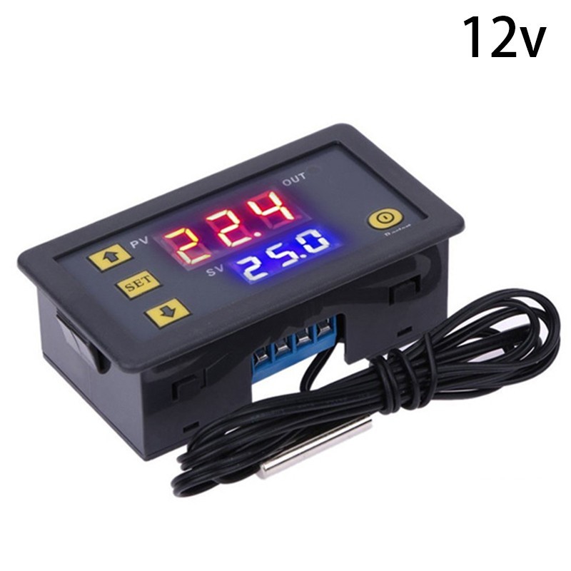 20A Digital Temperature Controller Thermostat Meter Temp Sensor Switch Red+Blue