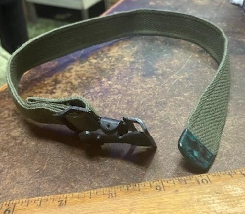Web Strap with Steel Buckle & Brass Tip (NOS)