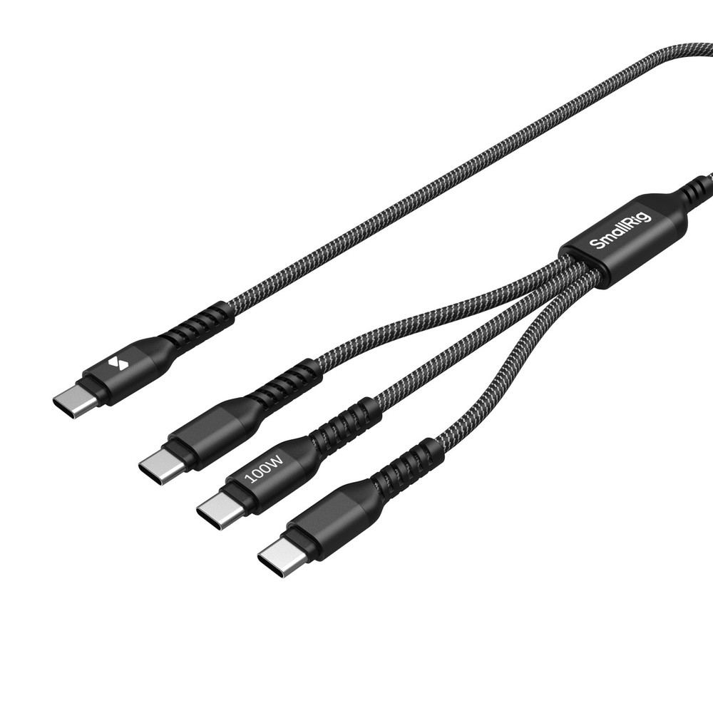 SmallRig 3-in-1 USB-C Charging Cable 100W Fast Charge & USB 2.0 Data Transfer