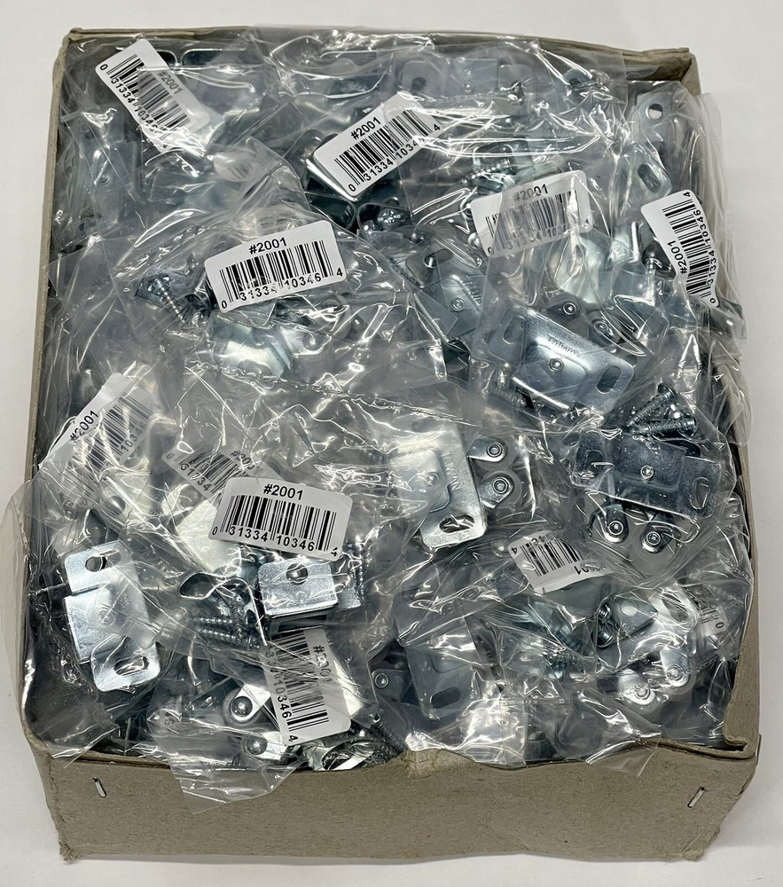 100 Pack Zinc Double Roller Catch with Prong for Cabinet Doors / Latch