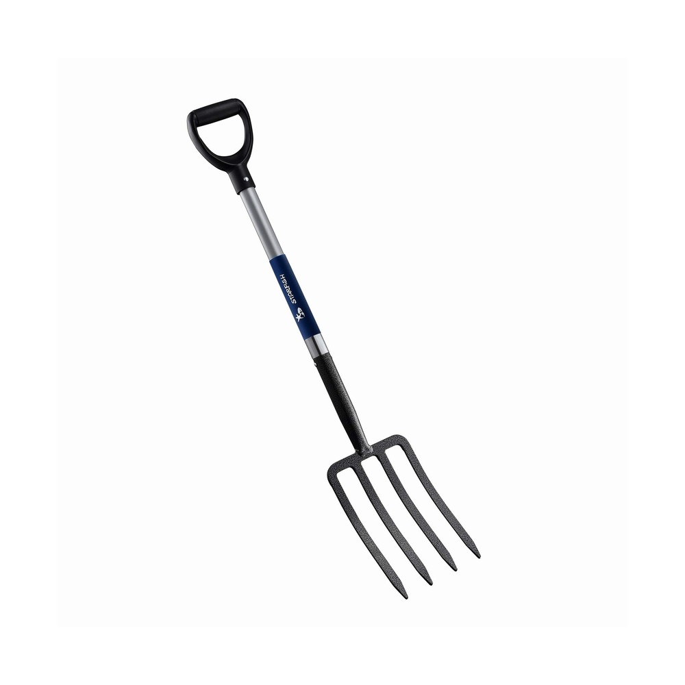 Mujocooker 4-Tine Spading Digging Fork, Garden Digging Spading Fork Forged St...