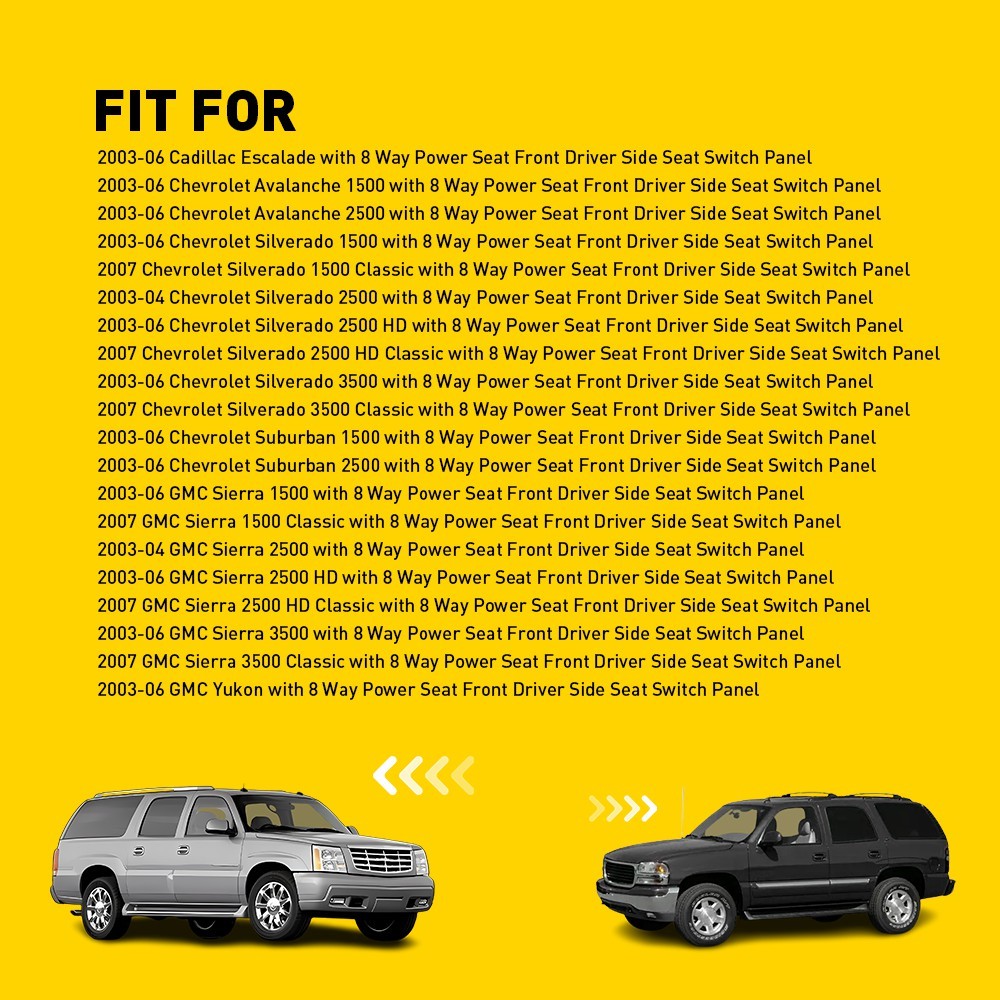 Seat Switch Bezel For 2003-2007 Chevy Silverado GMC Serria Front Driver Side