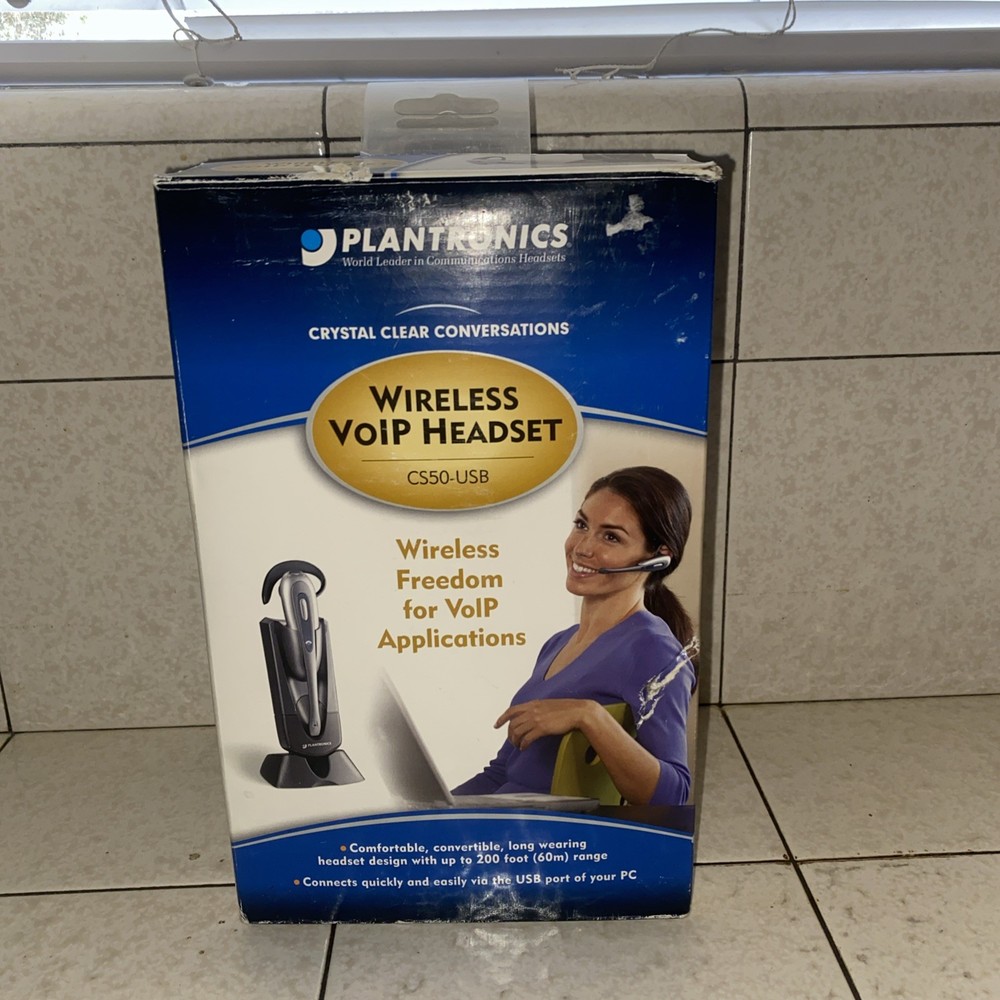 Plantronics CS50-USB Wireless Headband Computer Headset System for Skype Chat