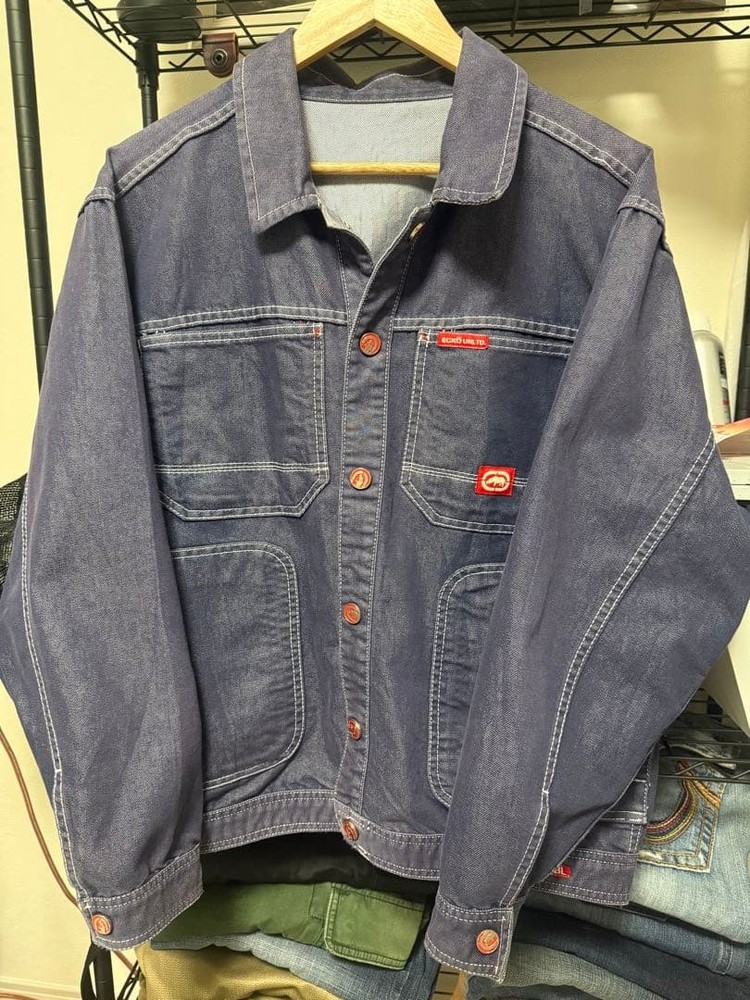 ECKO UNLTD. Shiny Denim Jacket y2k