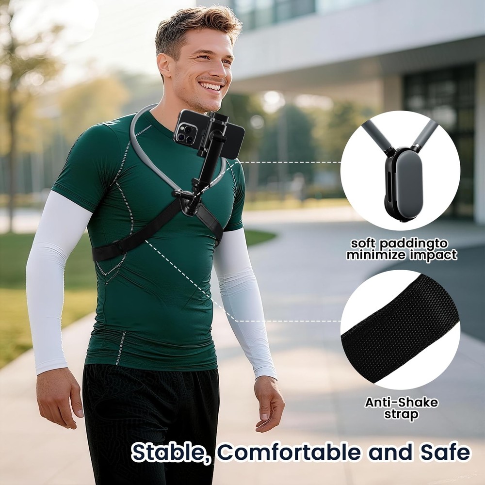Hamillar Camera Phone Chest Neck Mount Holder for Video +