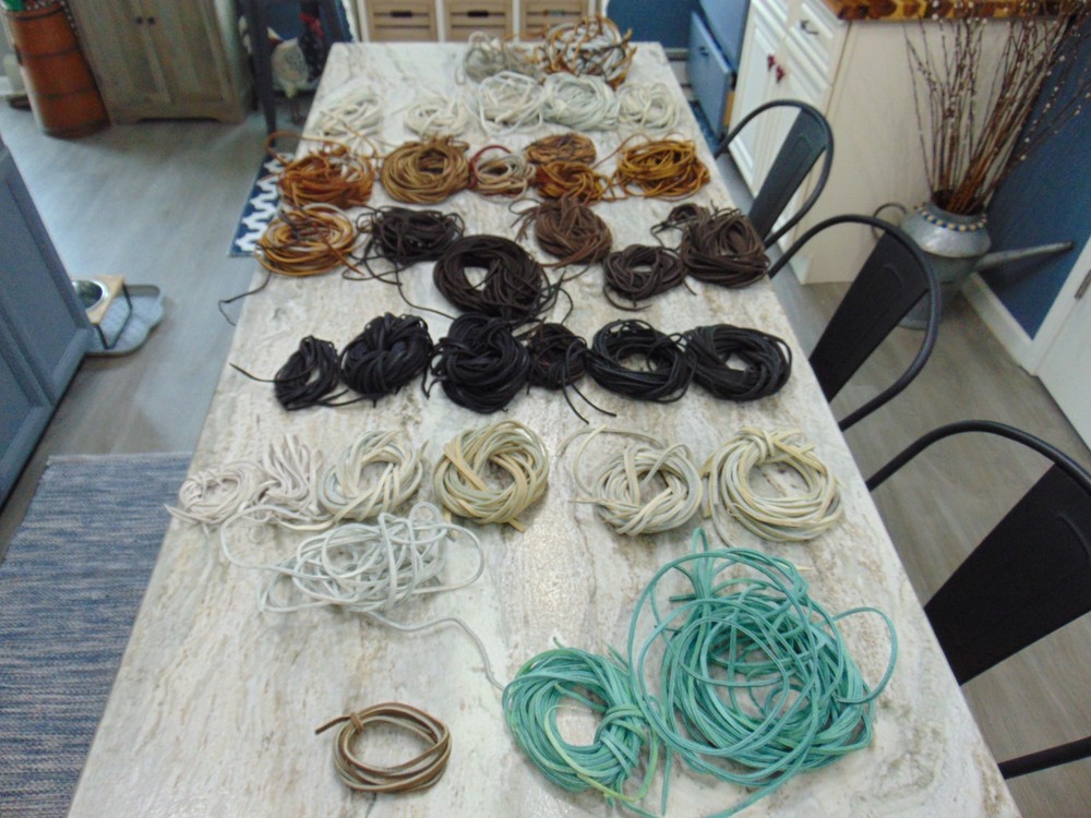 Flat Cow Real Leather Finding Cord String Lace Rope Ornaments Multiple colors