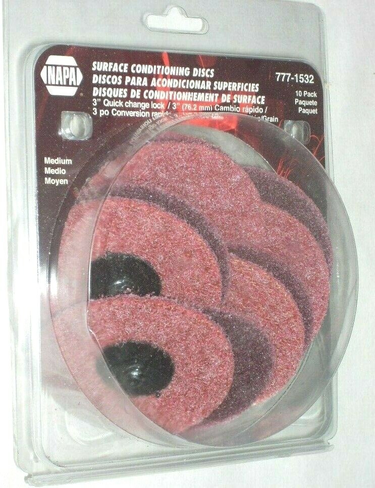 Napa 777-1532 Surface Conditioning Discs 3" Medium Plastic Button Type R 10 pk