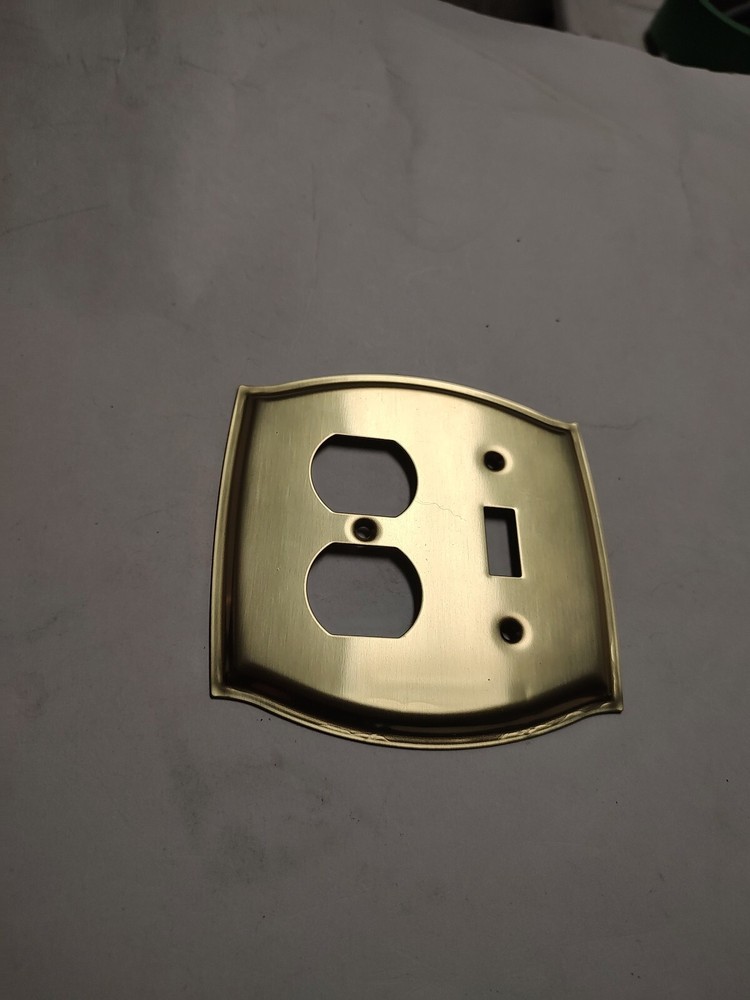 Brass Switch Outlet Combination Wall Box Plate Cover