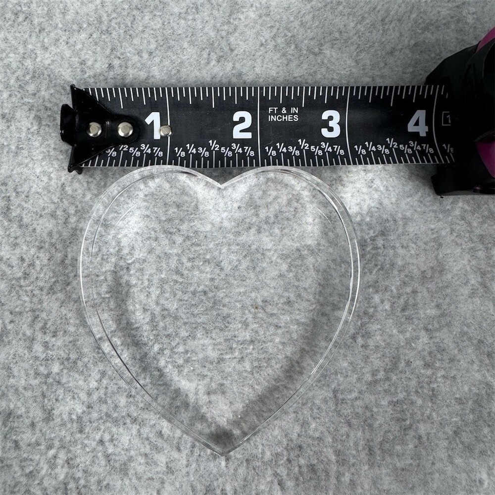 Clear Heart Shaped Crystal Paper Weight