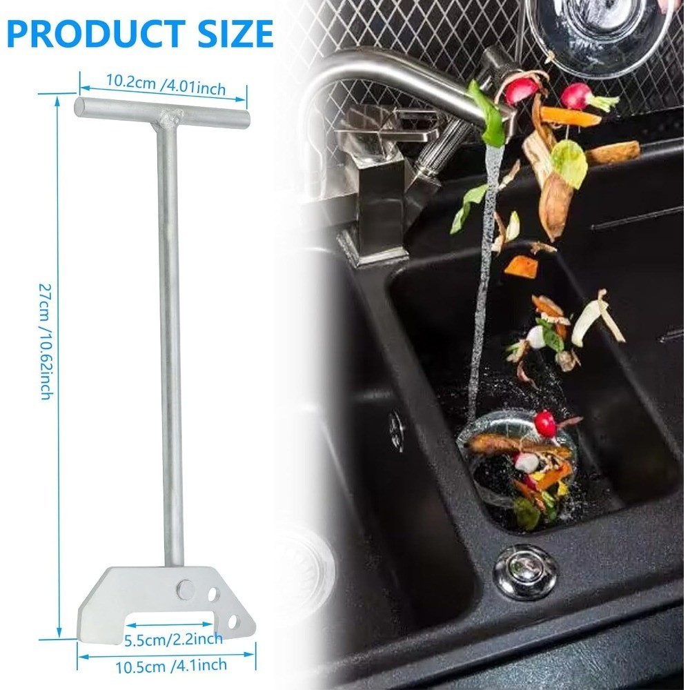Garbage Disposal Wrench Unjamming Tool for Kitchen Sink Clogs Remover with Easy