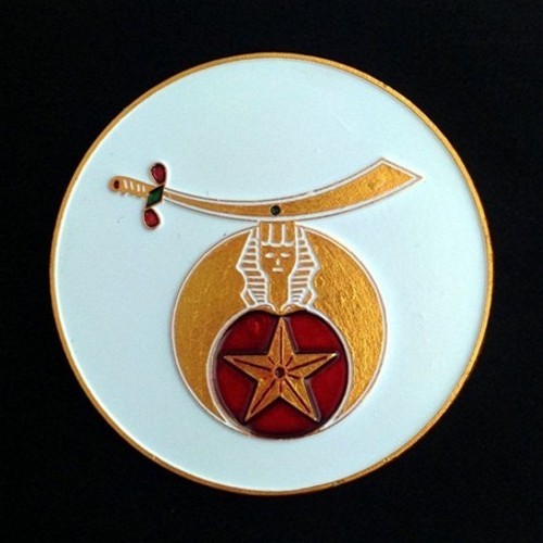 Masonic Shriner Car Auto Emblem (Small - White) S2A-1