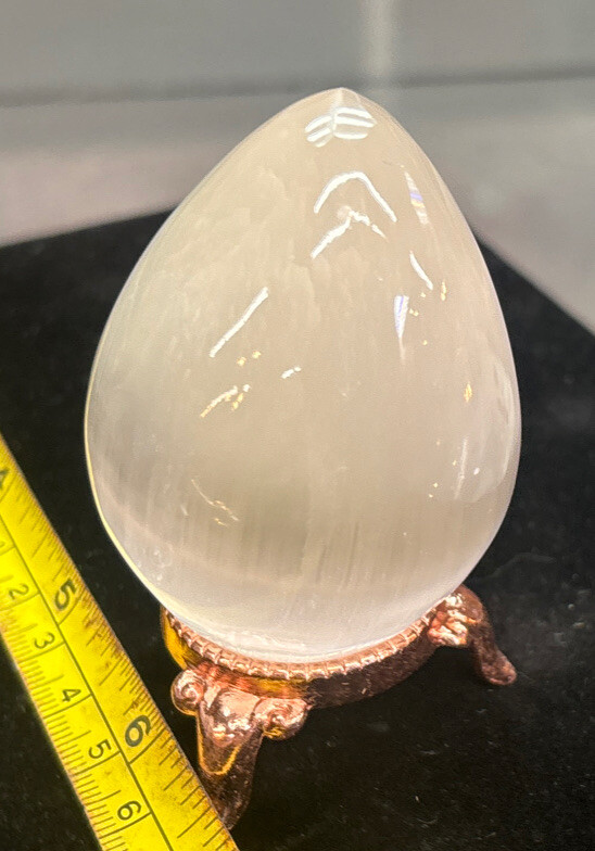Selenite Polished 3" Egg with Stand