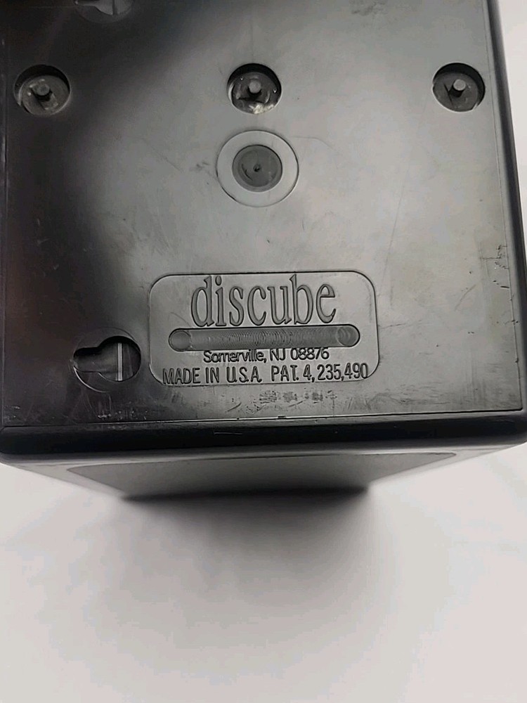 Discube Black CD Storage Cube Pop Up 10 Disc Jewel Case Holder Working