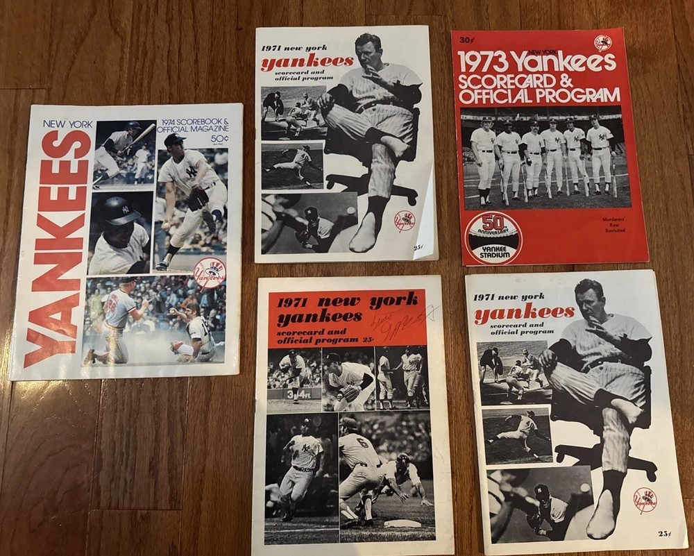 1971, 1973, 1974 Yankee Program & Scorecard Lot