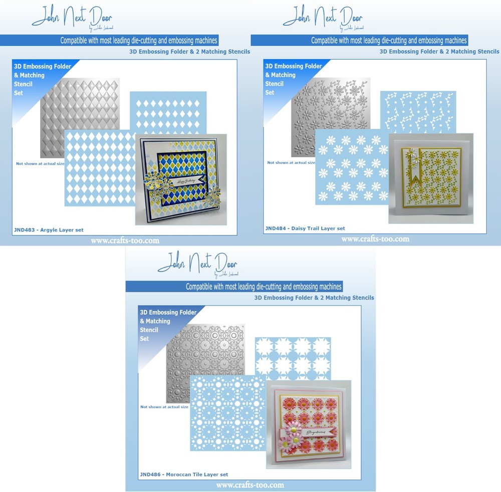 John Next Door - 3D Embossing Folder & Stencils Collection