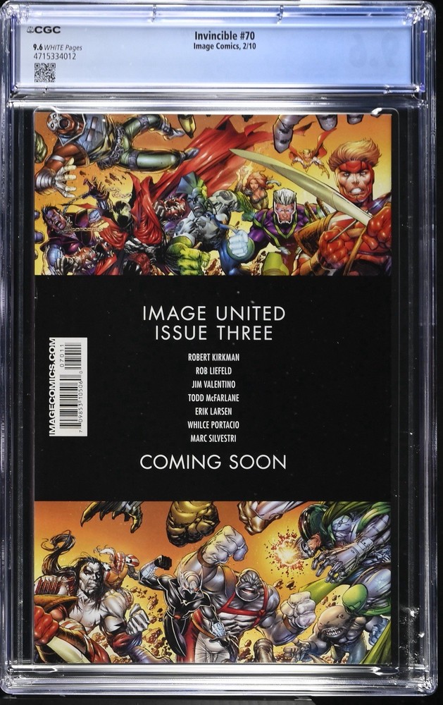 Invincible 70 Cgc 9.6 Image 2010