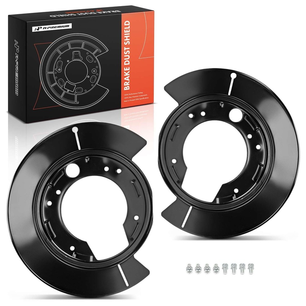 A-Premium Rear Driver and Passenger Side Brake Dust Shield Compatible with Fo...