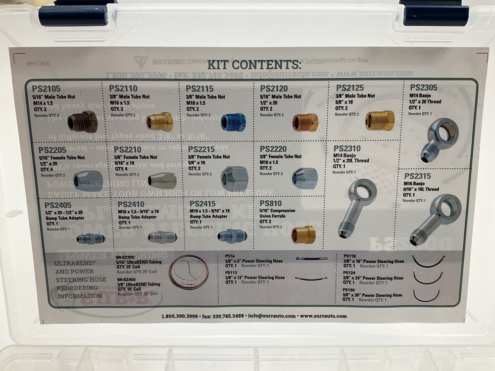SUR&R PS2000 Power Steering Hose Replacement Kit