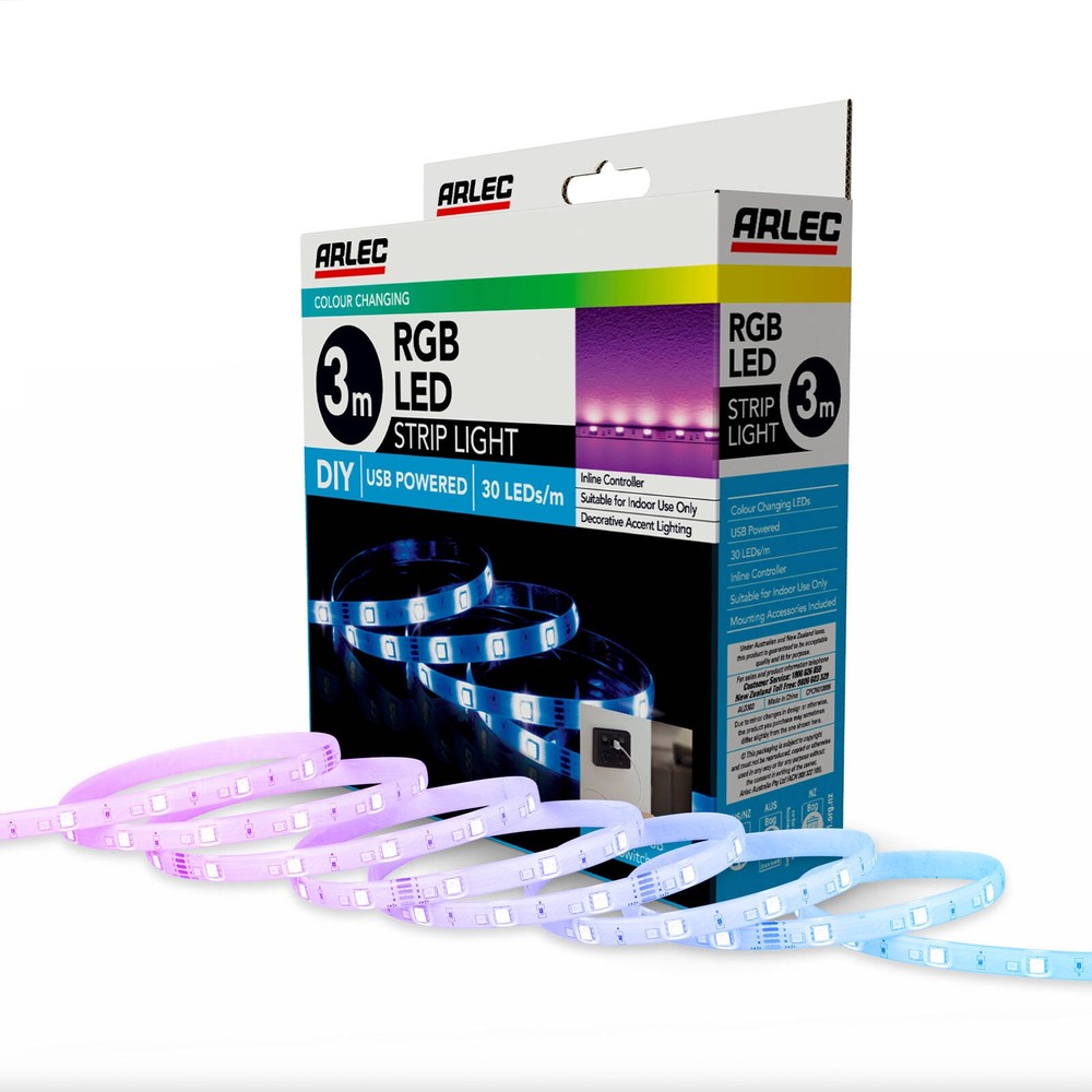 Arlec 3m USB RGB Strip Light