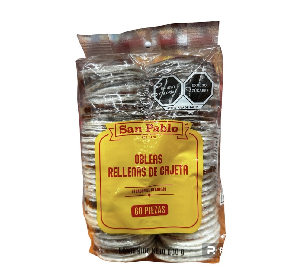 Obleas De Cajeta  Originales San Pablo 60pc