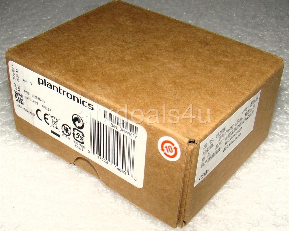 Plantronics APU-72 202578-01 EHS Adapter Hook Switch Cable New