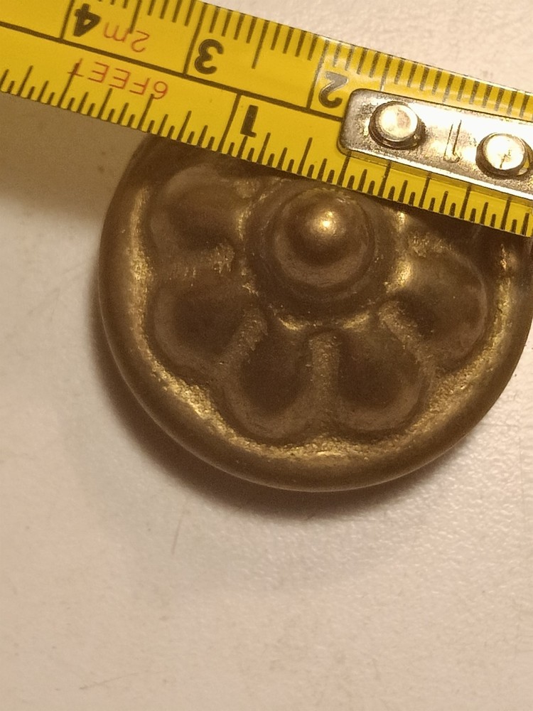 Two Vintage Solid Brass Threaded Rod Ends