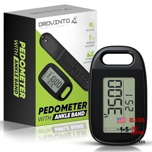 Ankle Pedometer Step Counter for Walking - Distance Counter - Activity Tracker