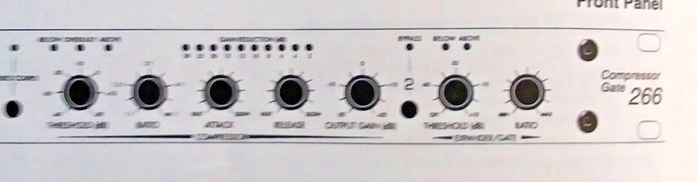 dbx Model 266 Compressor / Gate Module Unit Original Owner's Manual Booklet.