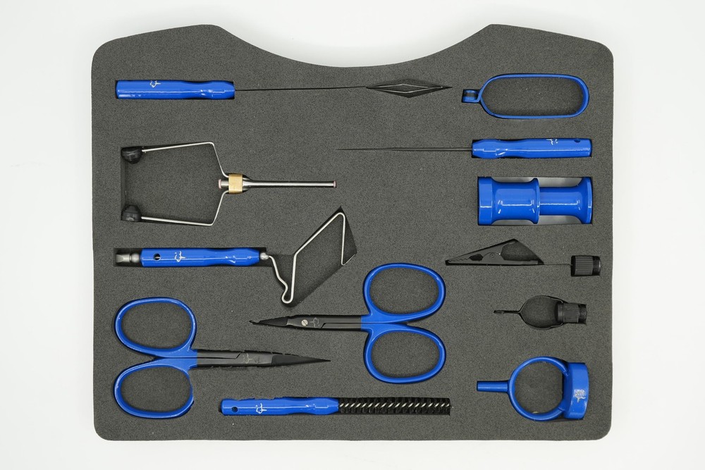 Kingfisher Fly Tying Comprehensive Tool Kit, with Case, Scissors, Bobbin, Bod...