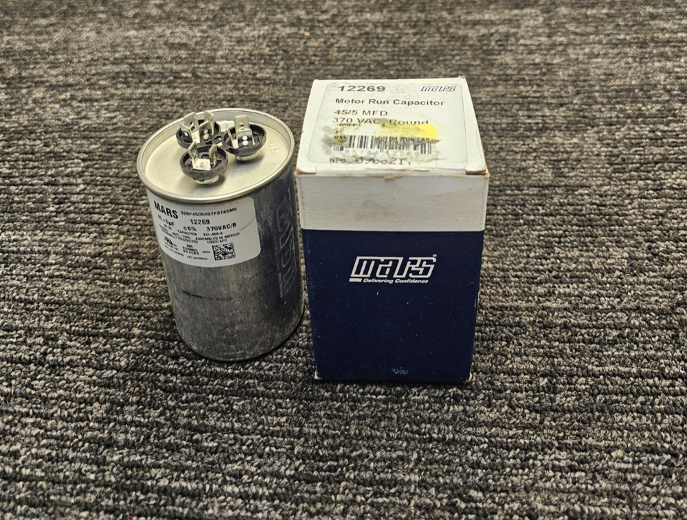 12269 Mars Run Capacitor 45+5 uf MFD 370 volt TRCFD455 TYPE
