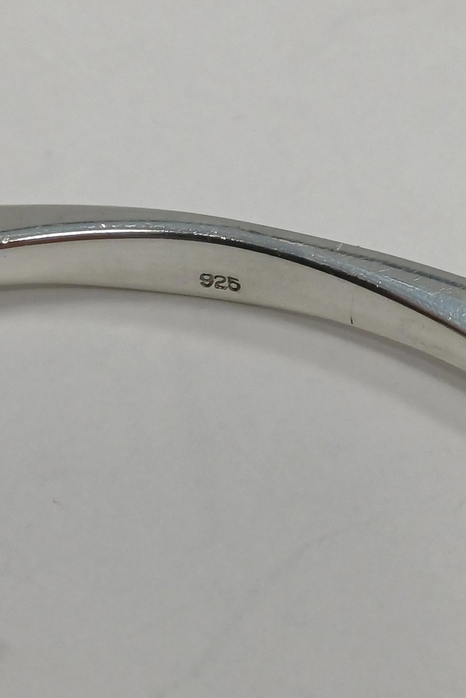 Modern Triangle Bangle in Sterling Silver