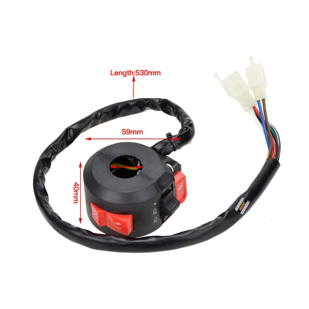 Left Kill Light Starter Switch 8 Wire 3 Function for Taotao 50Cc 70Cc 90Cc 110Cc