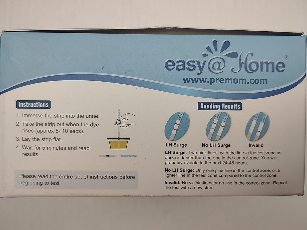Easy@Home Ovulation Test Strips (50-Pack), FSA Eligible Ovulation Predictor Kit