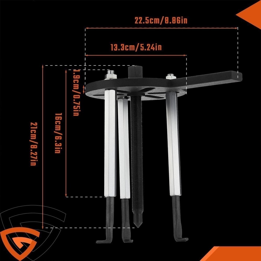 21 in1 Bearing Disassembly Puller Inner Hole Removal Tool Three-jaw Puller new