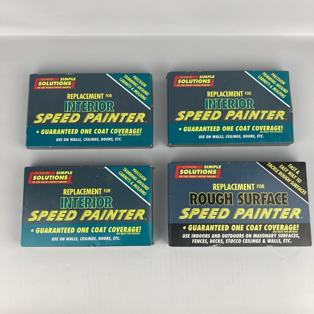 4 X EZ Paintr Simple Solutions Speed Painter Replacement Pads Interior Rough