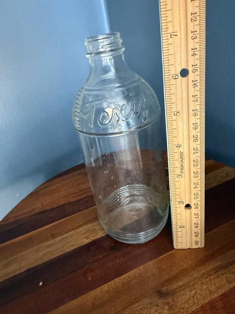 Texize Glass Bottle Embossed Ringed