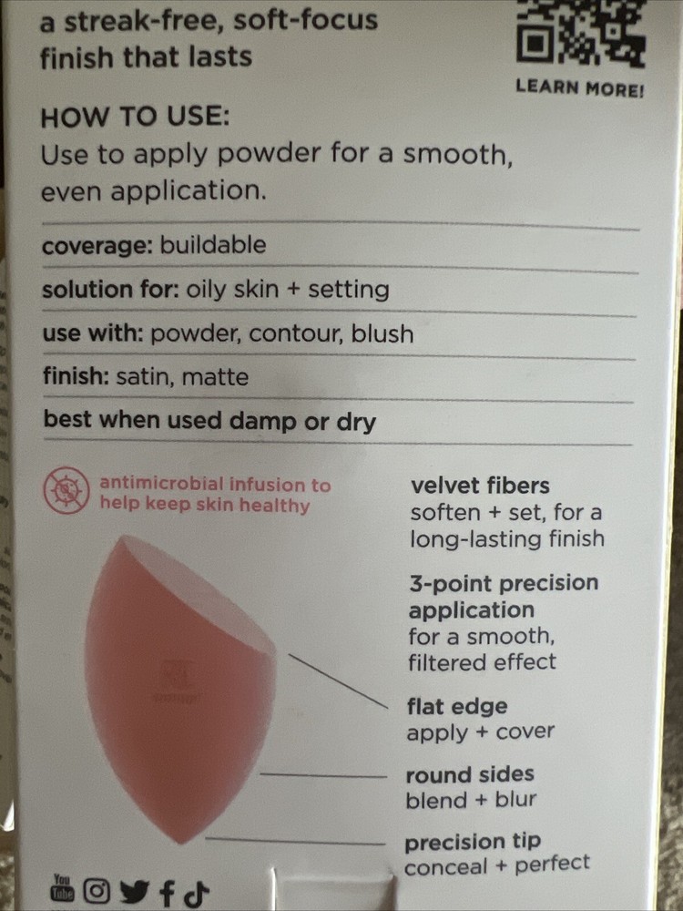 2 - REAL TECHNIQUES Sponge Miracle Complexion Makeup Sponge Powder Sponge