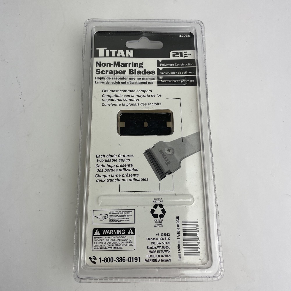 Titan 12038 Tool 21-piece Non-marring Scraper Blades