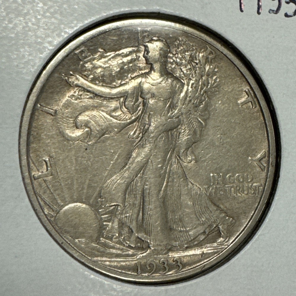 1933-S Walking Liberty Half Dollar XF+