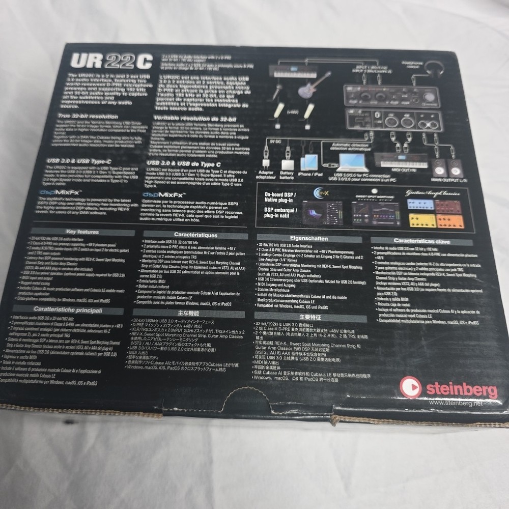 Steinberg UR22C 2x2 USB 3.0 Audio Interface New (BVL)
