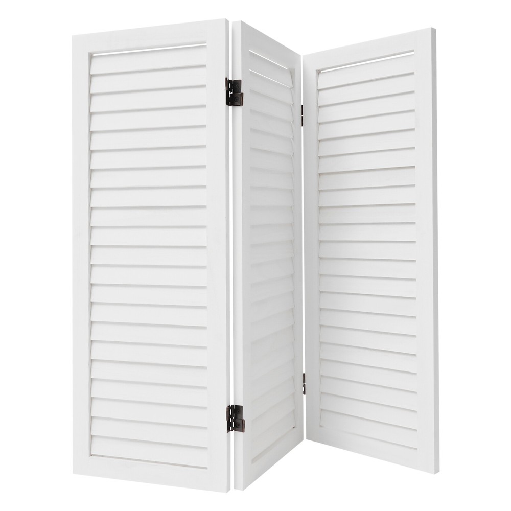Room Divider Privacy Screen Foldable Partition Stand 3 Panel White USA