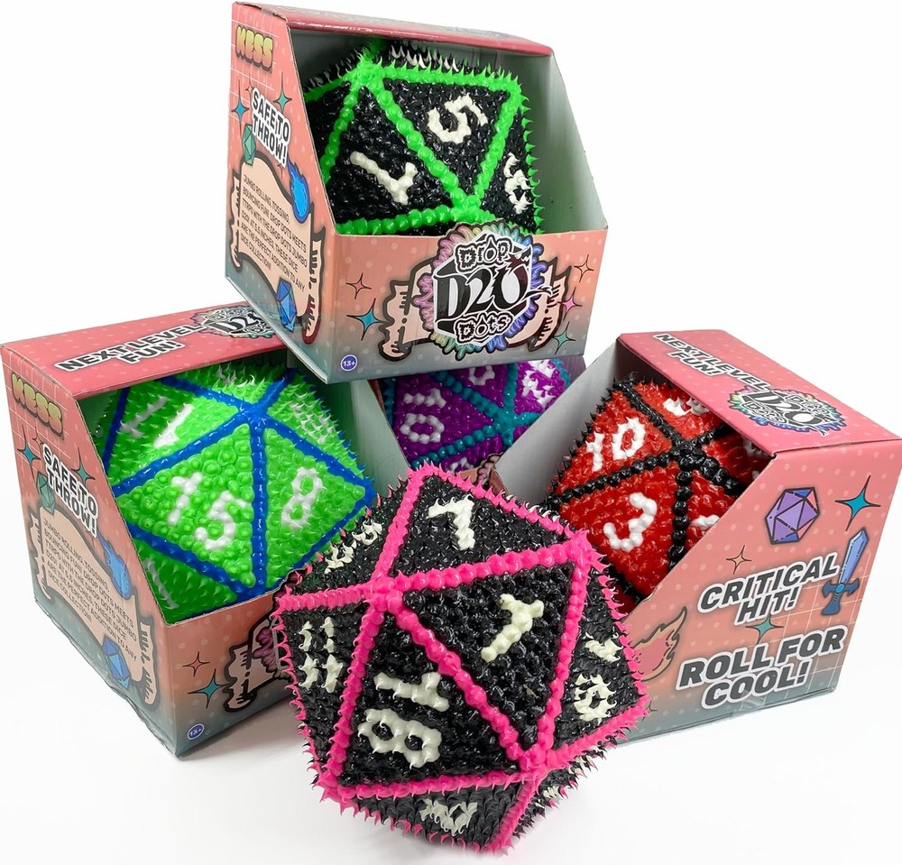 Drop Dots D20 Dice: Black Green