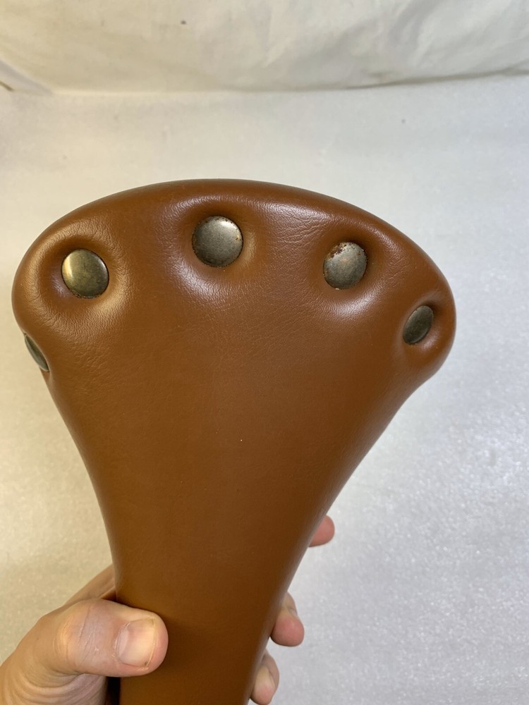 Velo Brown Synthetic Leather Rivet Bicycle Saddle Seat