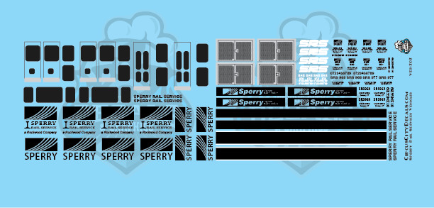 Sperry Rail Service Trucks Decal Set HO Scale