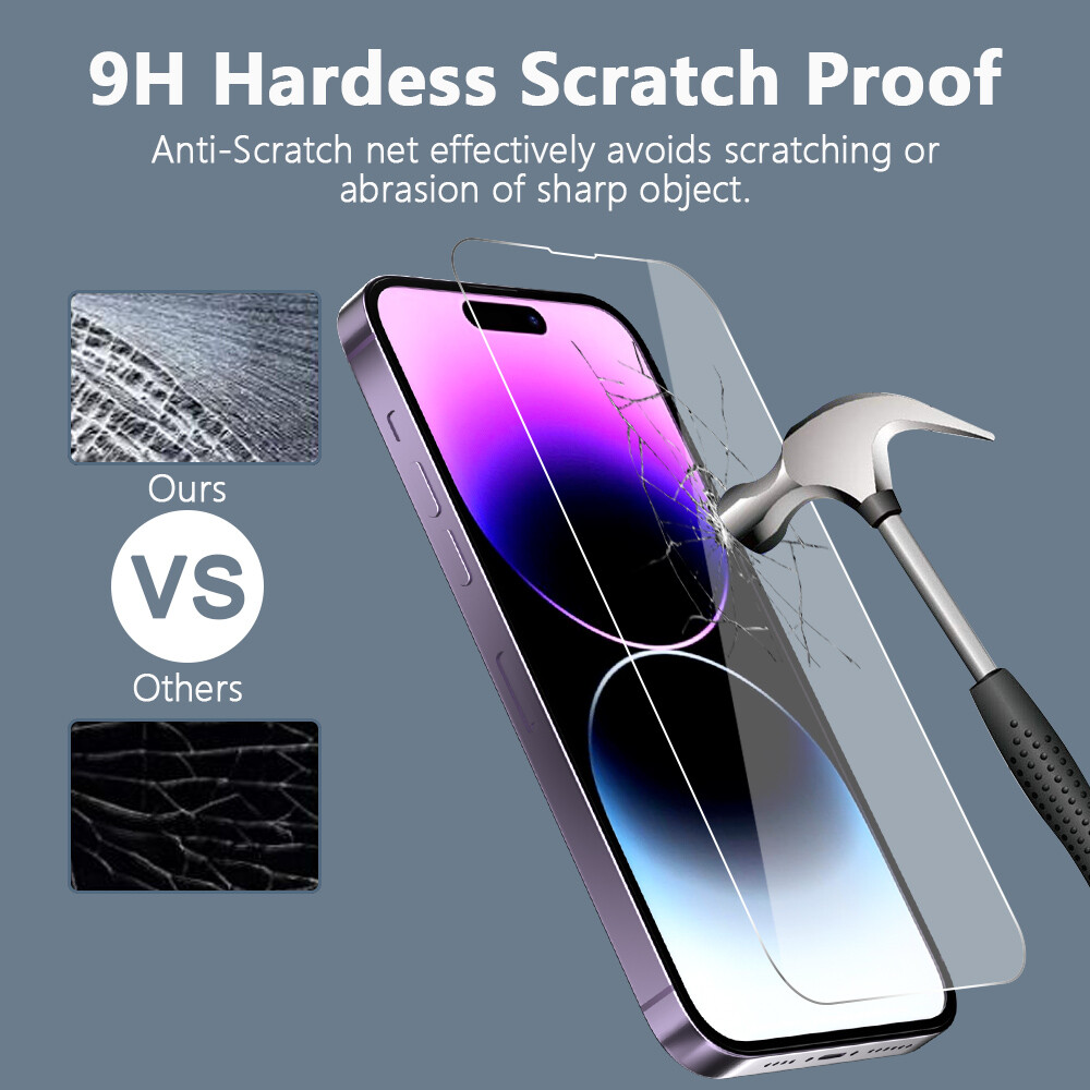 1/2-Pack For Apple iPhone 16E Premium Clear Tempered Glass Screen Protector