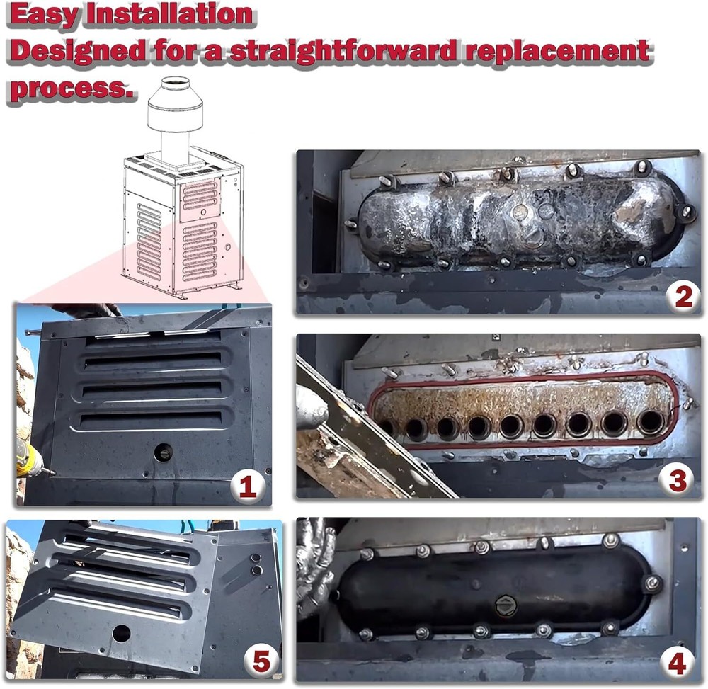 Replacement Return Header for Raypak 206A - 407A w/ Seal and Flange Nut Kit