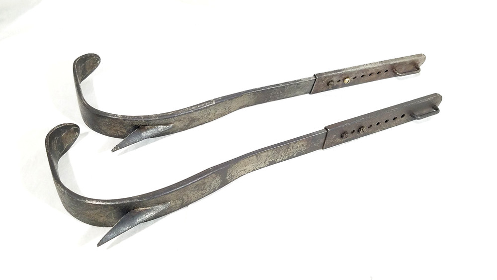 Vintage Buckingham Tree Pole Climbing Spikes Gaffs Bell System Lineman Tools USA