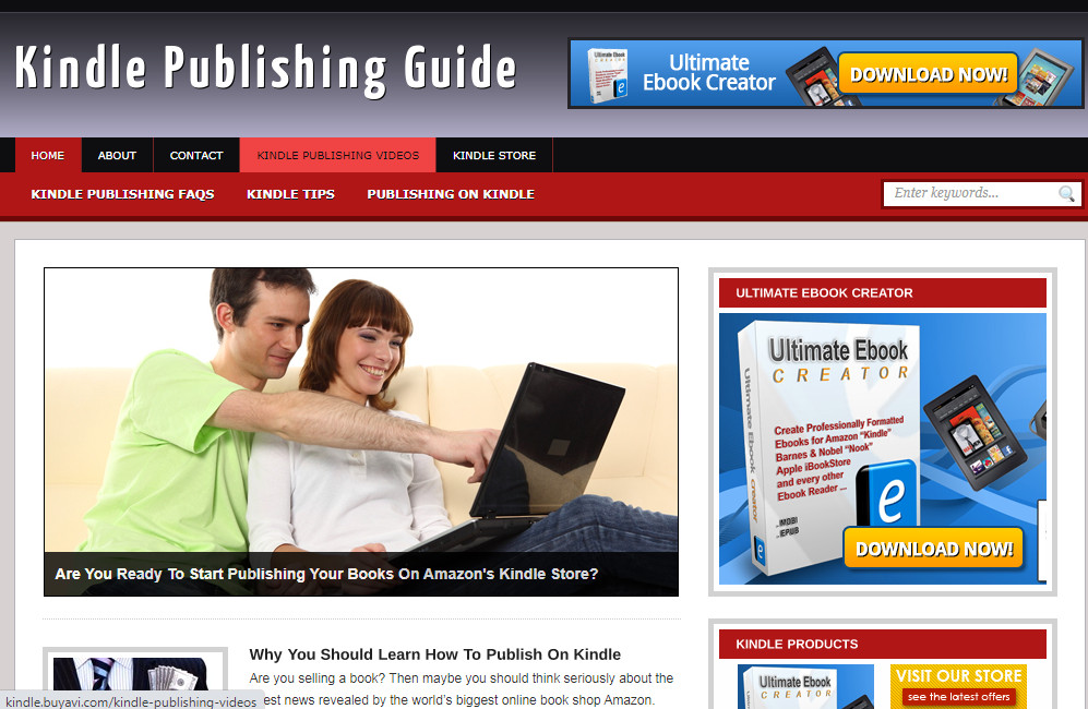Kindle Publishing Guide  Affiliate Website - Free Hosting / Setup